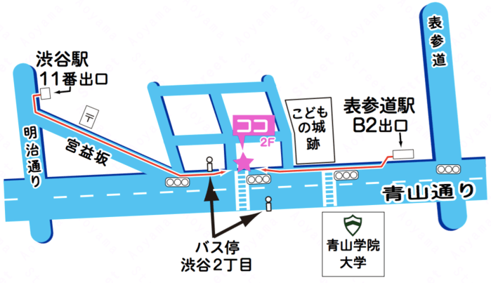 青山通り接骨院 アクセスマップ画像
